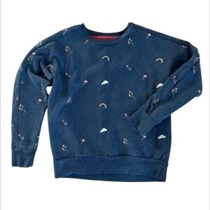 Boden size 9-10 kids pull over sweatshirt embroidered